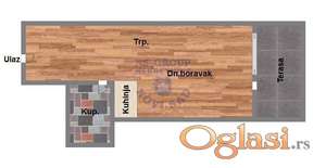 Dvosoban stan u Petrovaradinu,45m2